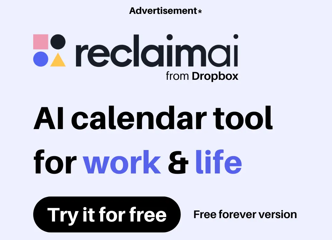 Reclaim.ai Advertisement