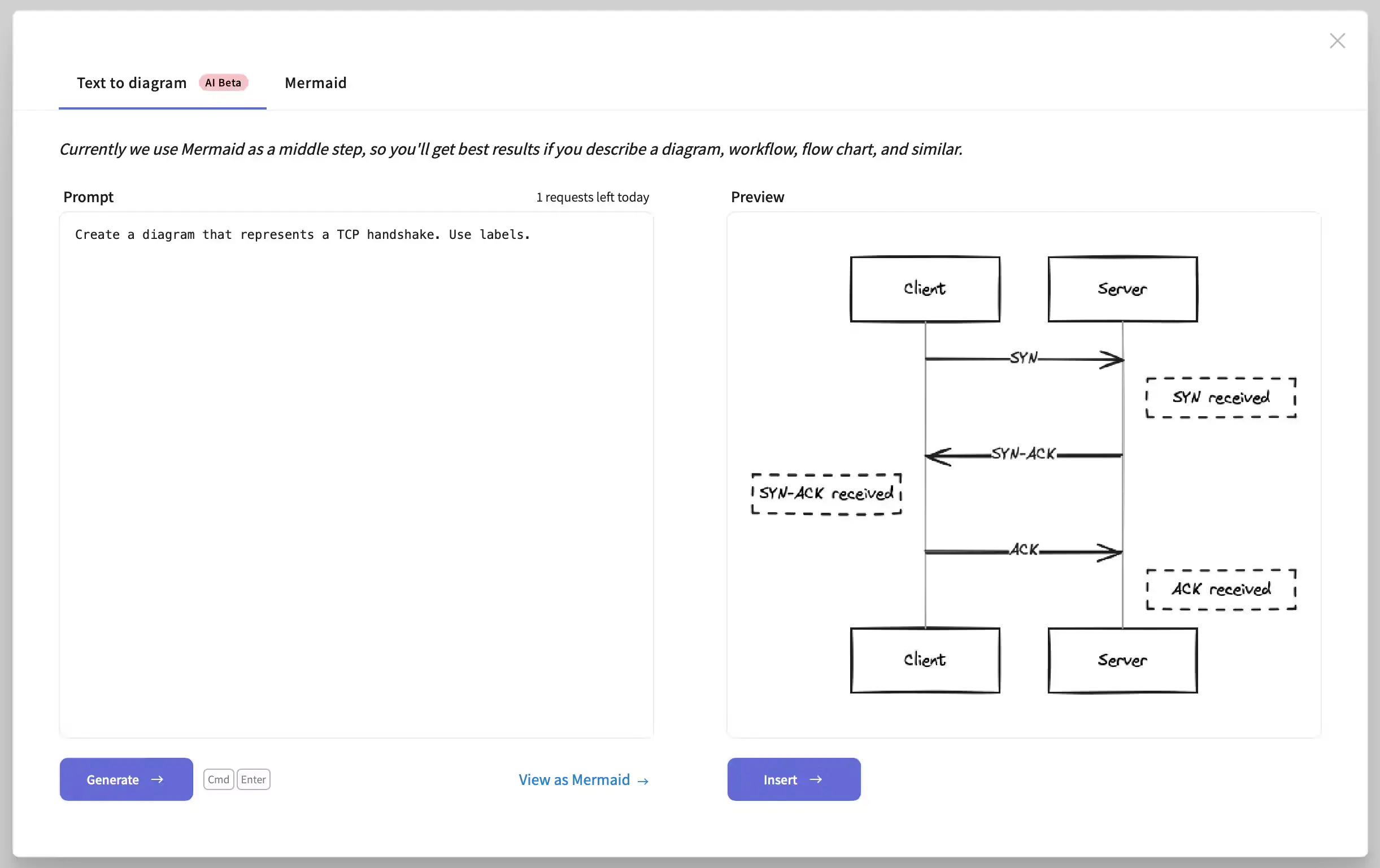 Excalidraw AI features UI