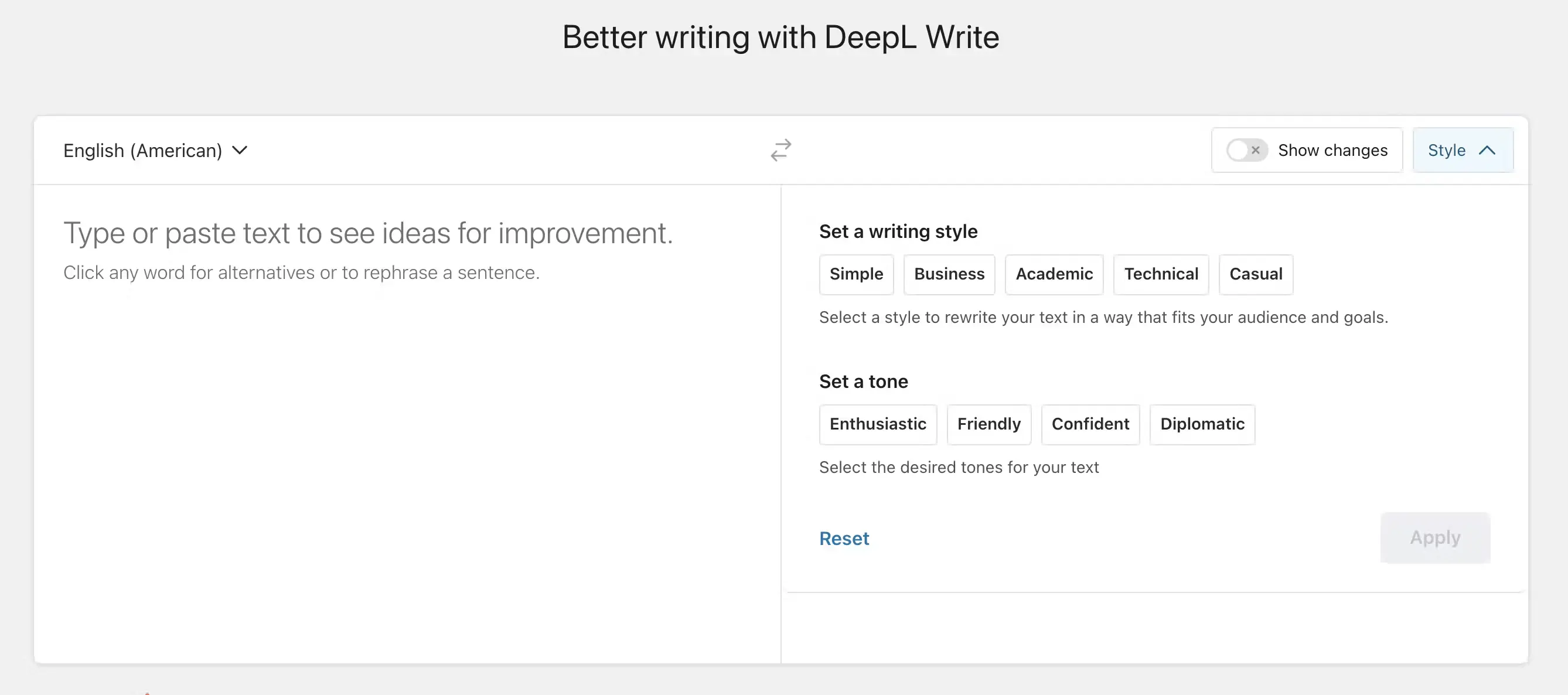 DeepL Write Screenshot