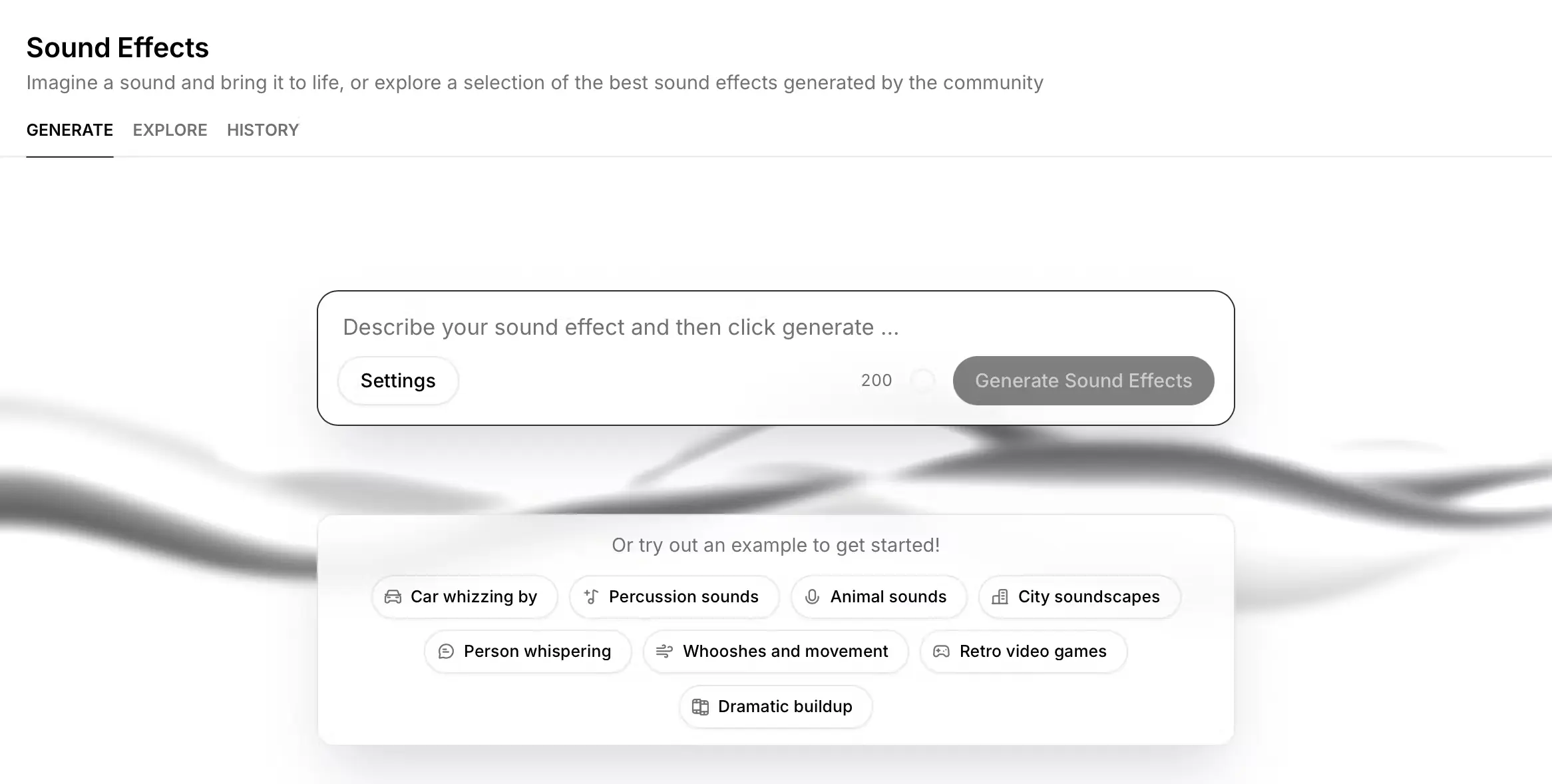 Sound effects feature (Screenshot by authors)