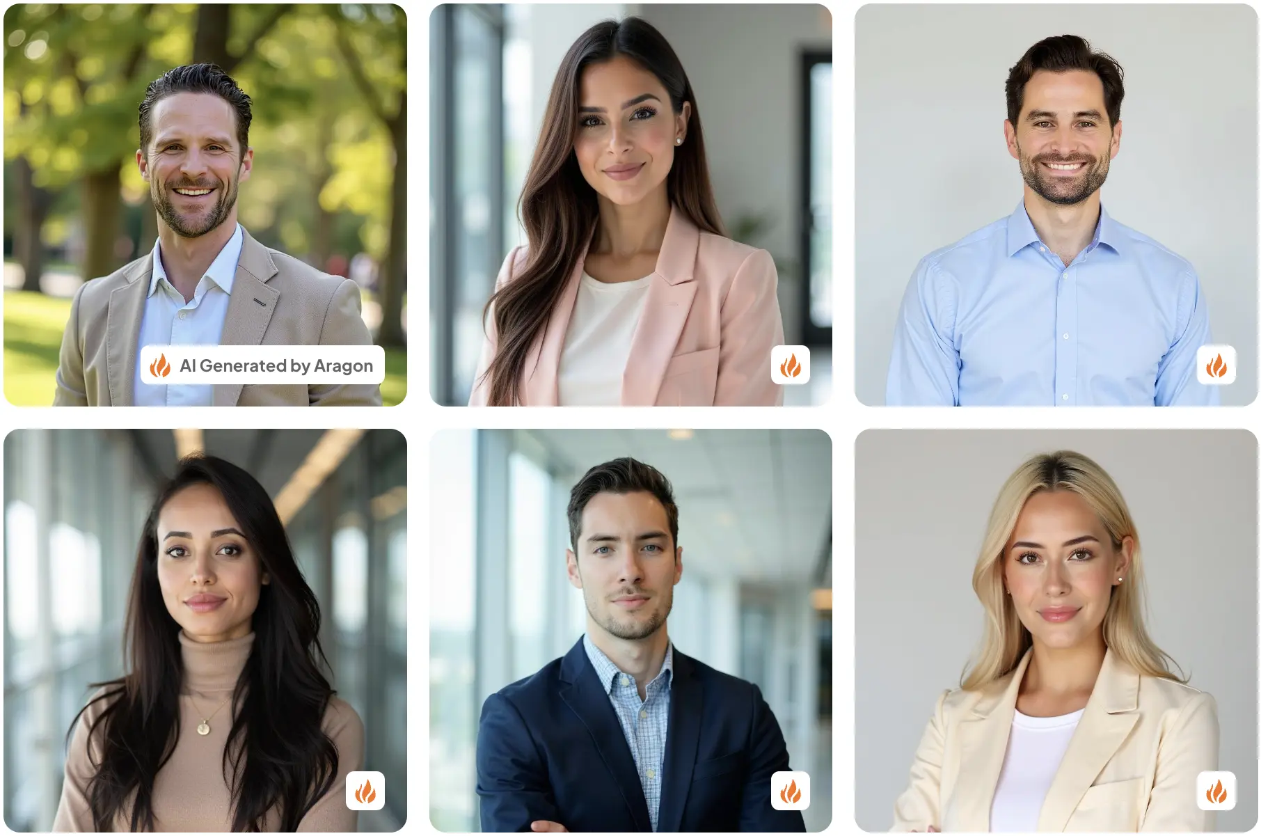Studio-quality headshots examples