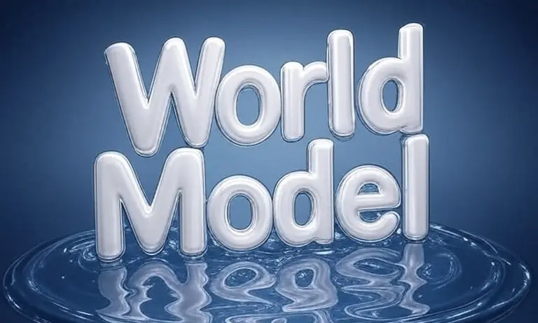 Image with the writing World Model