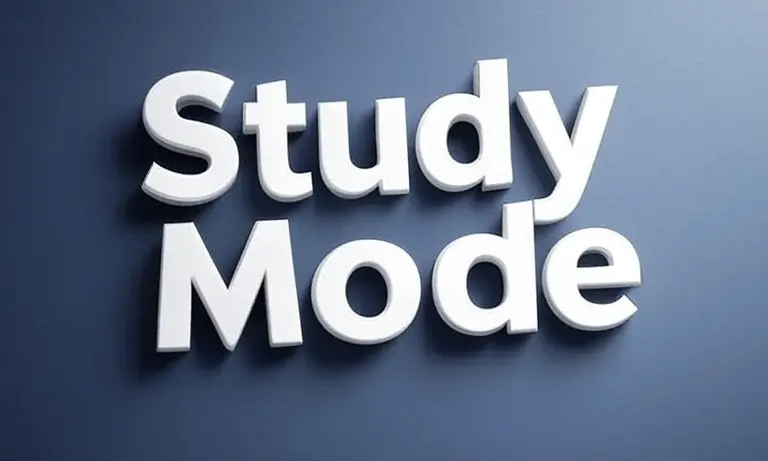 Image with the writing study mode