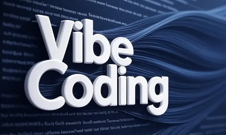 Image with the writing vibe coding