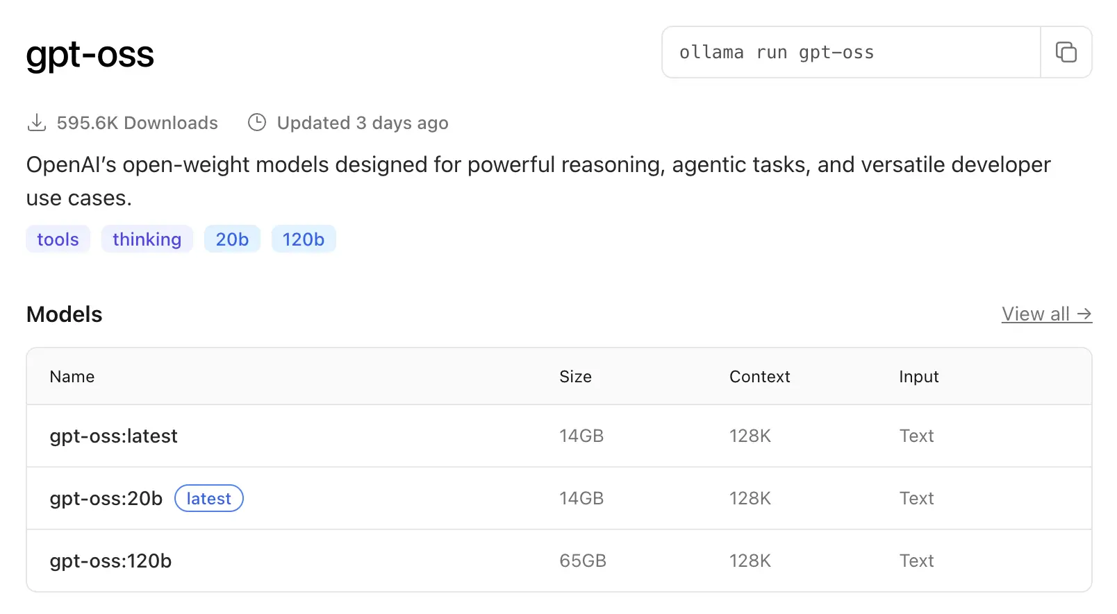 OpenAI’s open-weight models on Ollama