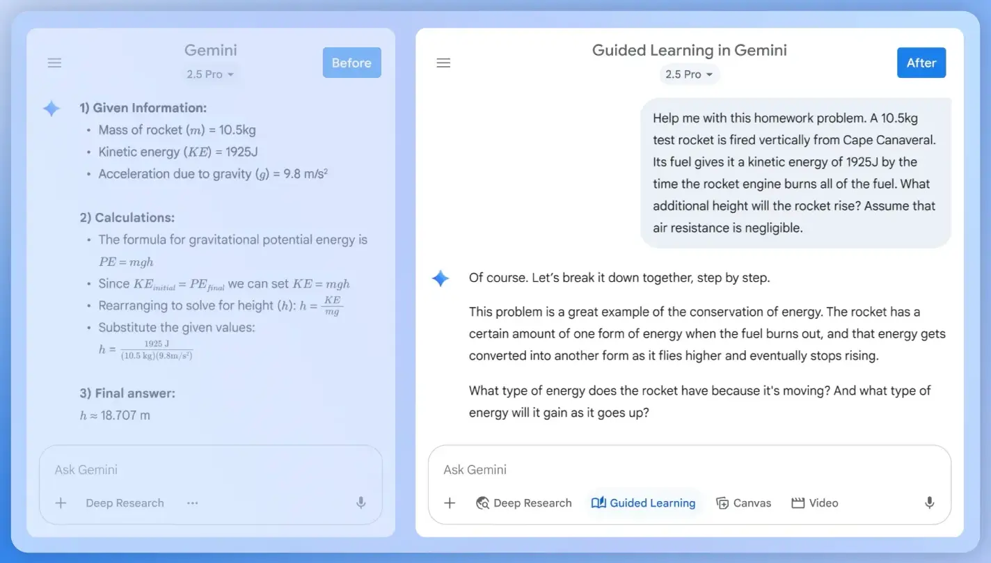Guided Learning in Gemini
