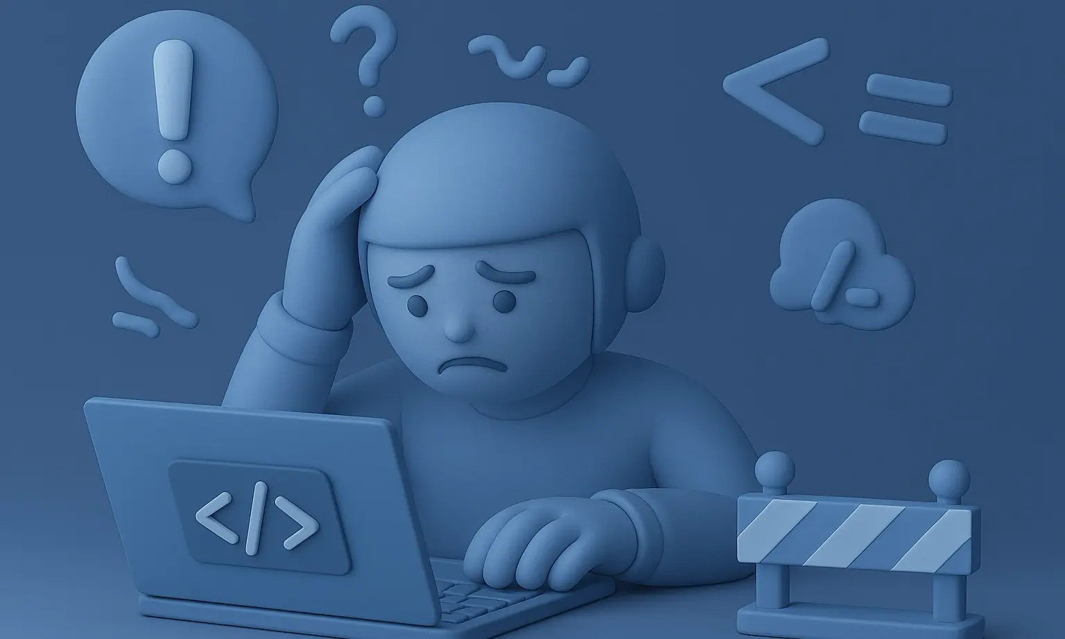 An illustration showing the limitations of AI coding agents