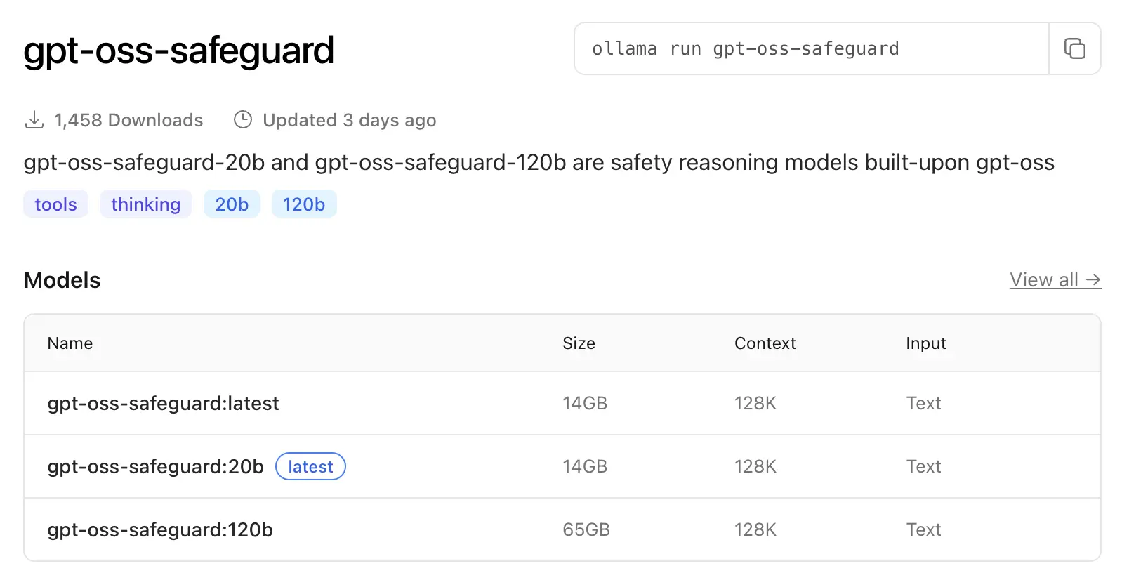 gpt-oss-safeguard on Ollama