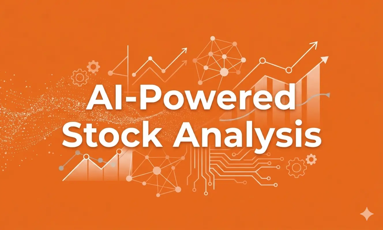 An illustration with the writing AI-powered stock analysis